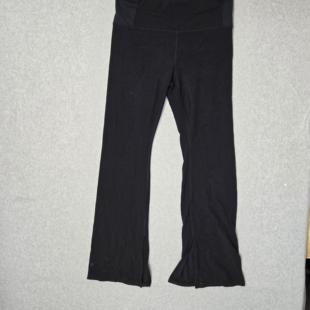 Athleta Women Activewear Pants L Black Yoga Legging 30" Inseam Logo